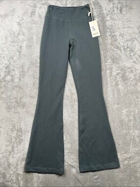 NEW XS MATE the Label Green Organic Stretch Bootcut Pants FLAW